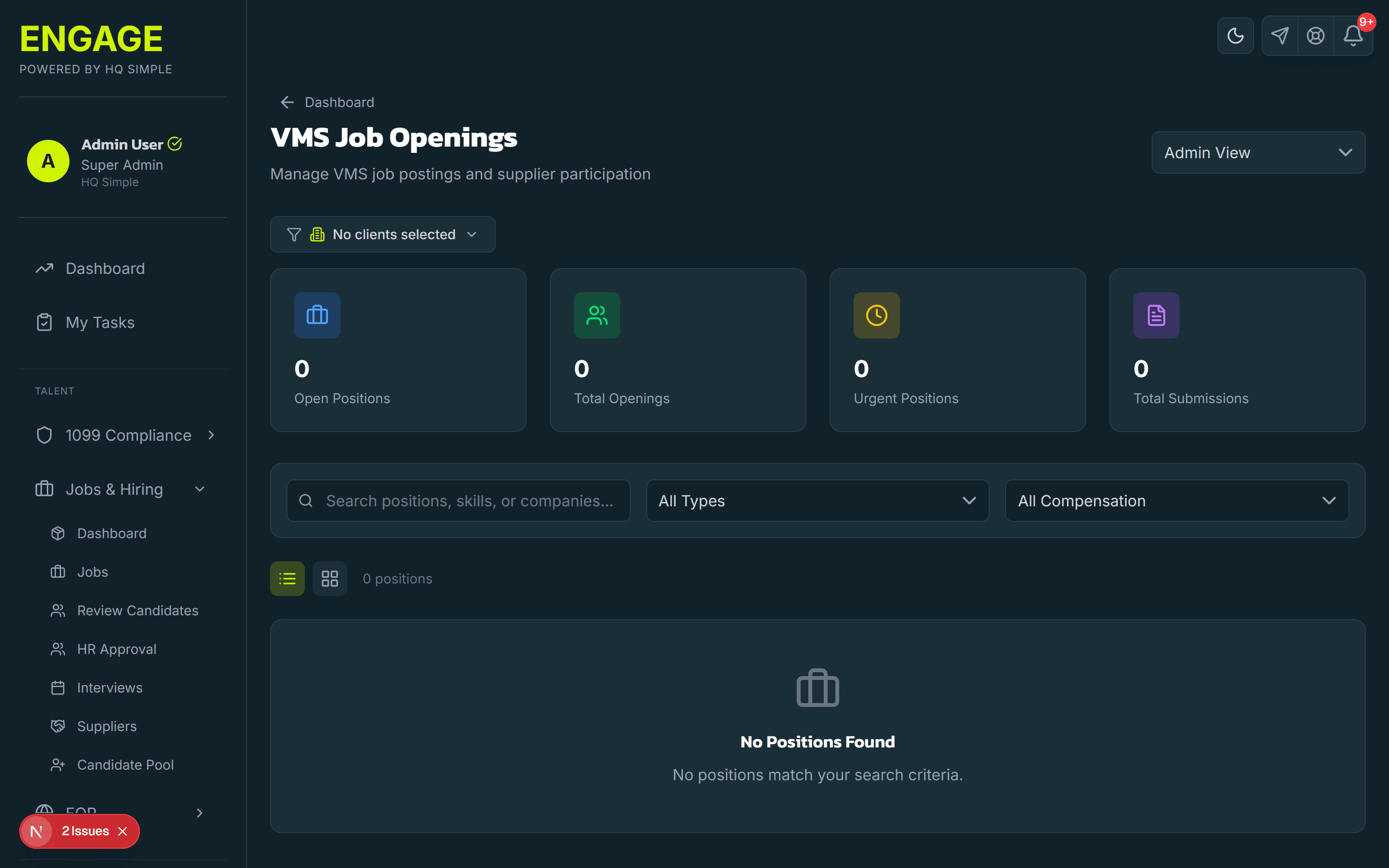 Engage VMS vendor marketplace